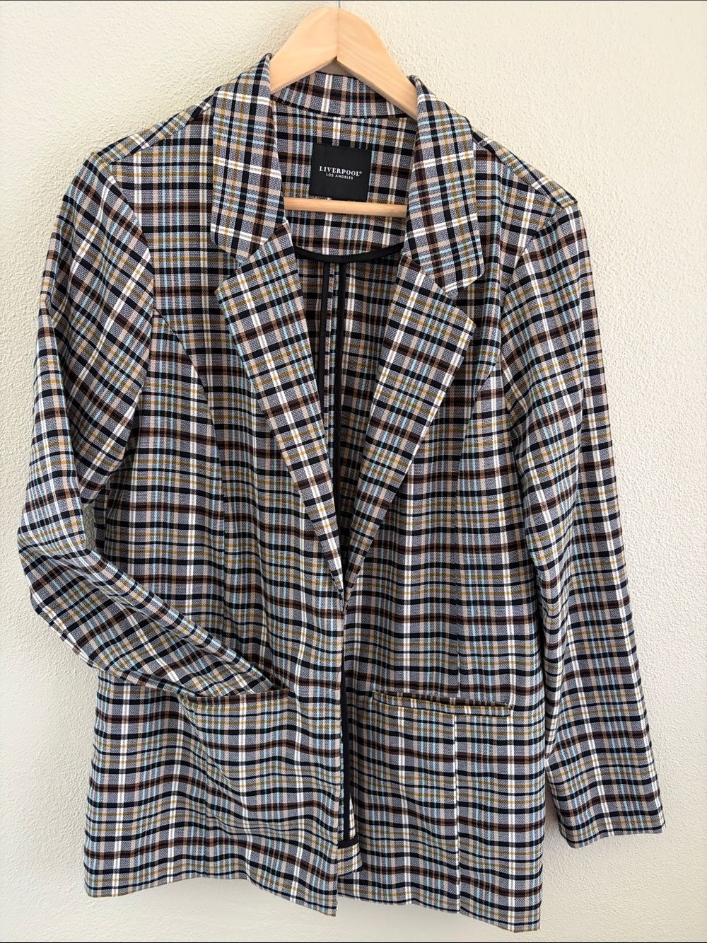 Liverpool Los Angeles plaid womens jacket | size medium